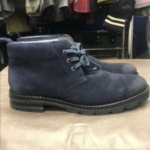 Vintage Foundry Co. Blue Chukka Boots with Suede Finish.